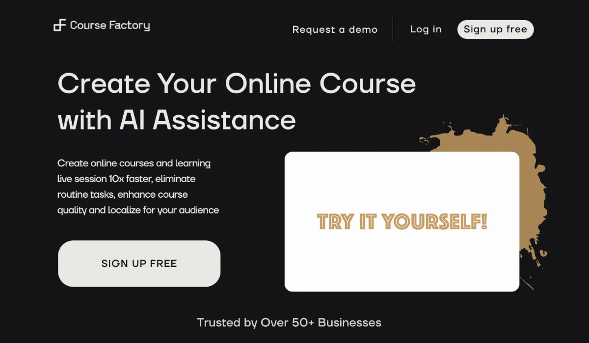 Preview of CourseFactory AI