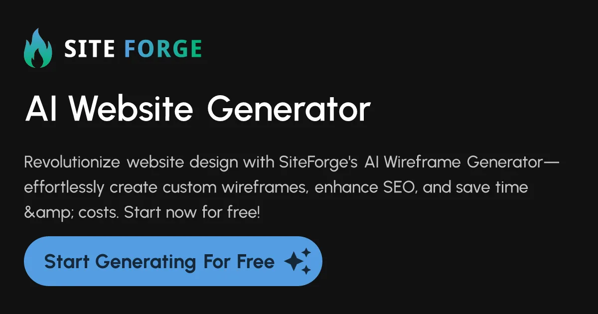 Preview of AI Website Generator » SiteForge