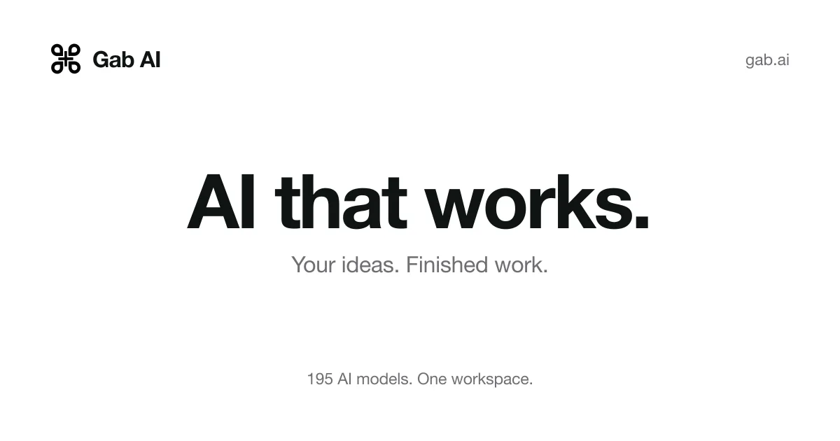 Preview of Gab AI