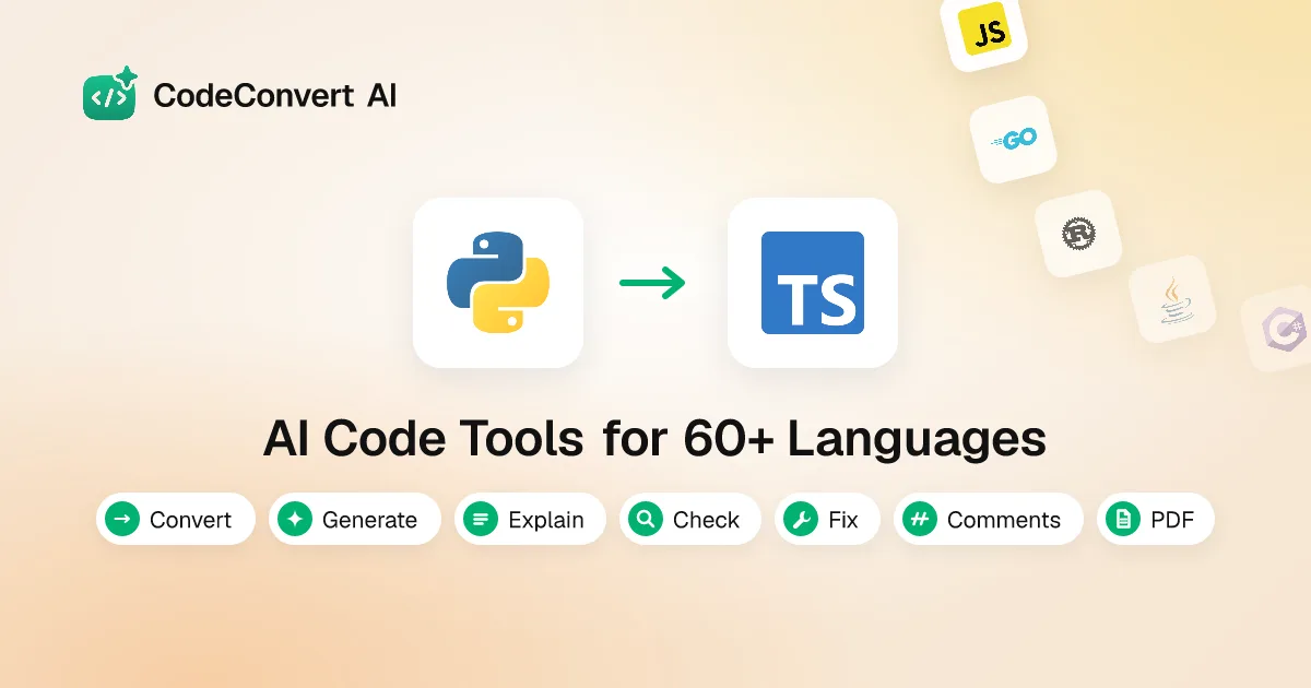 Preview of CodeConvert AI