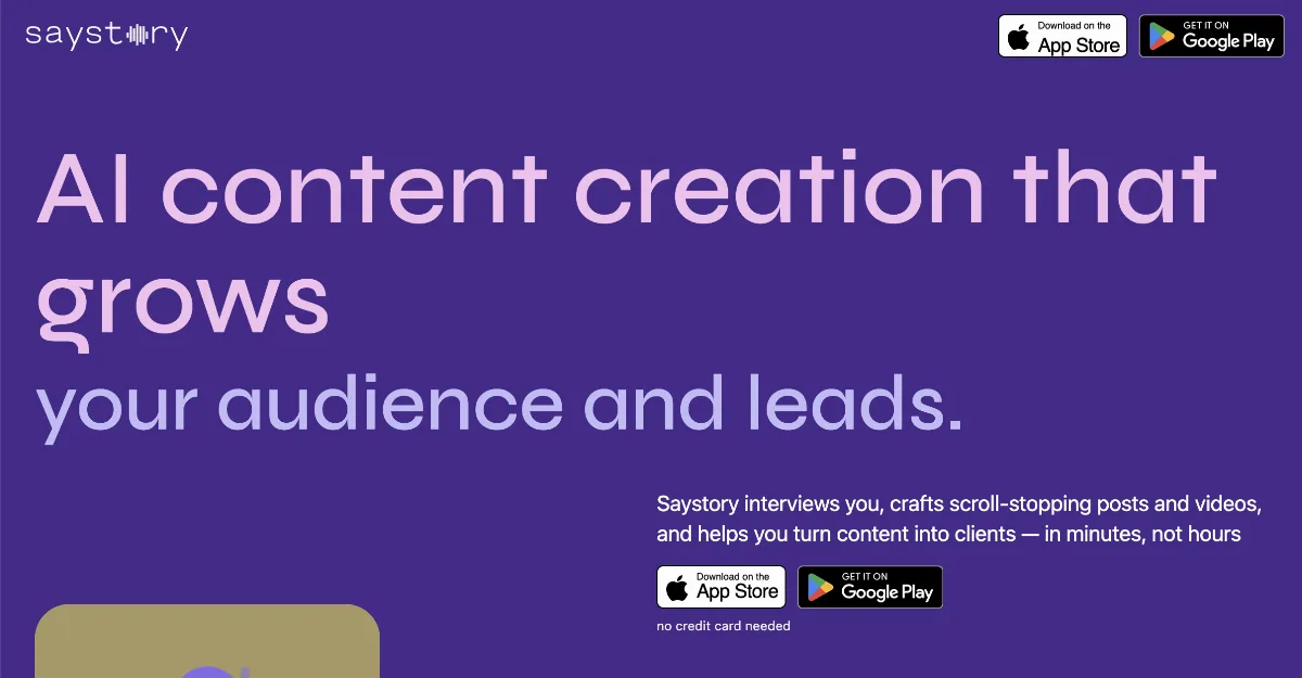 Preview of saystory