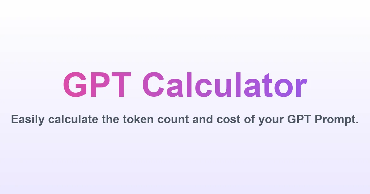 Preview of GPT Calculator
