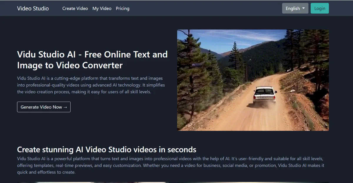 Preview of Vidu Studio AI