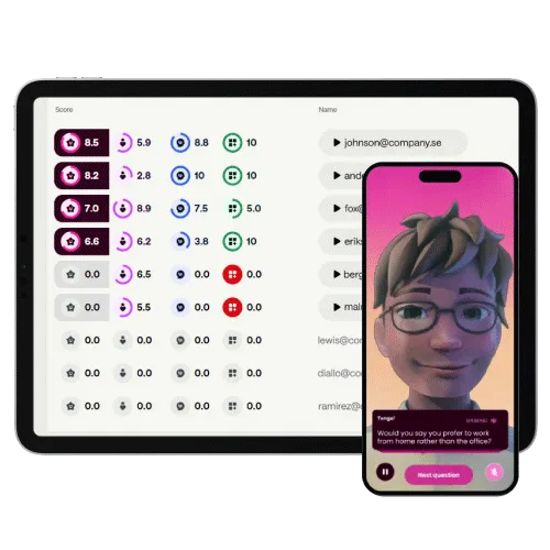 Preview of Tengai Automated Screening