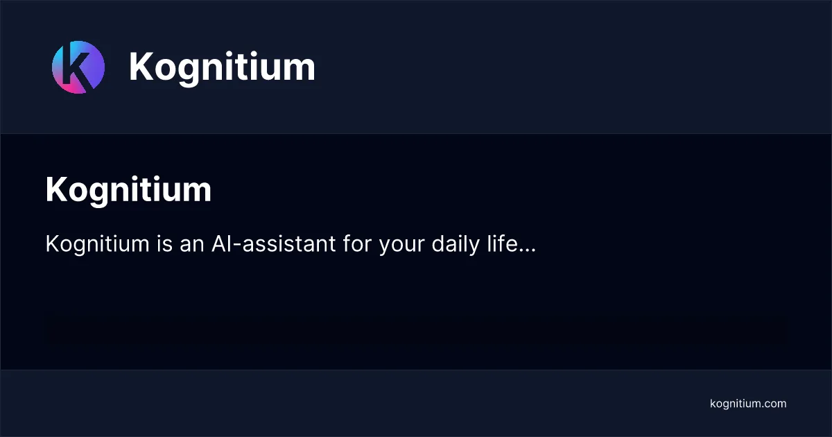Preview of Kognitium