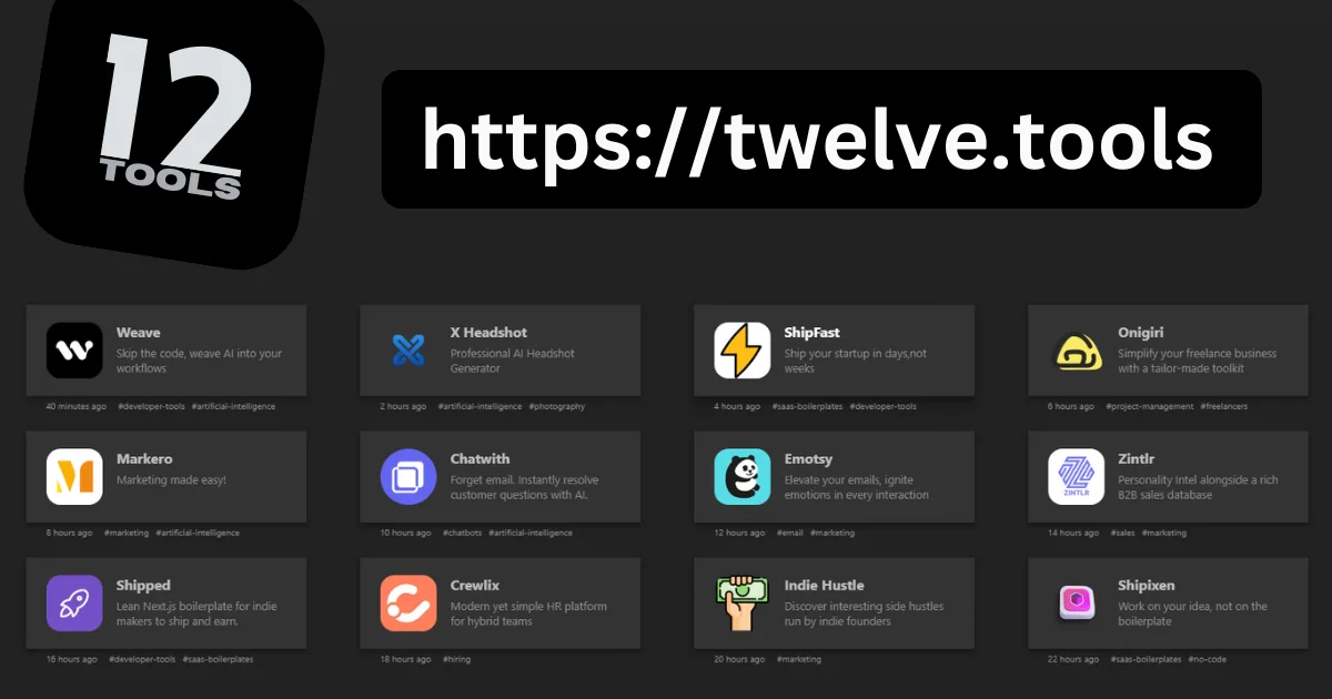Preview of twelve.tools
