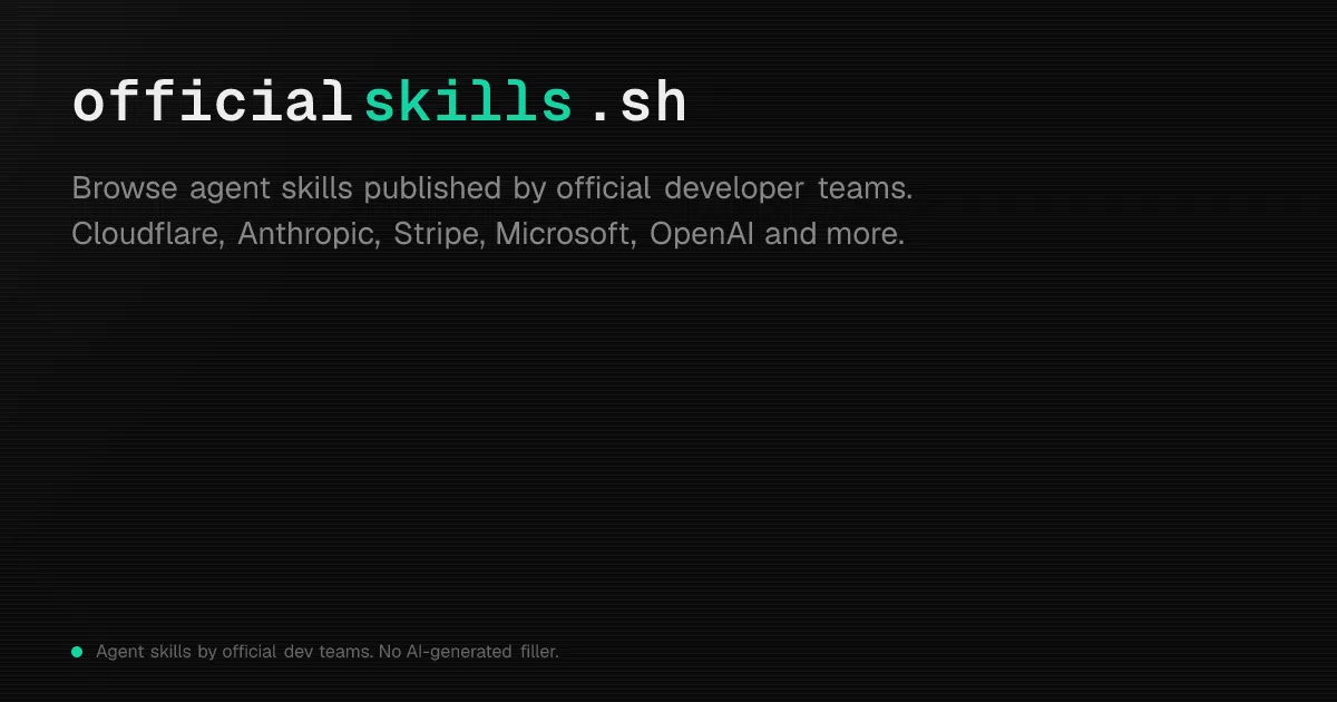 Preview of officialskills.sh