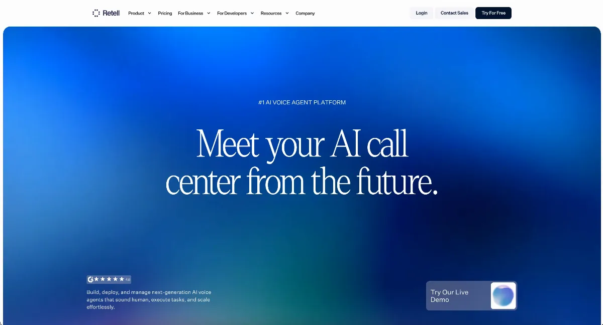 Preview of AI Voice Agent Platform for Phone Calls