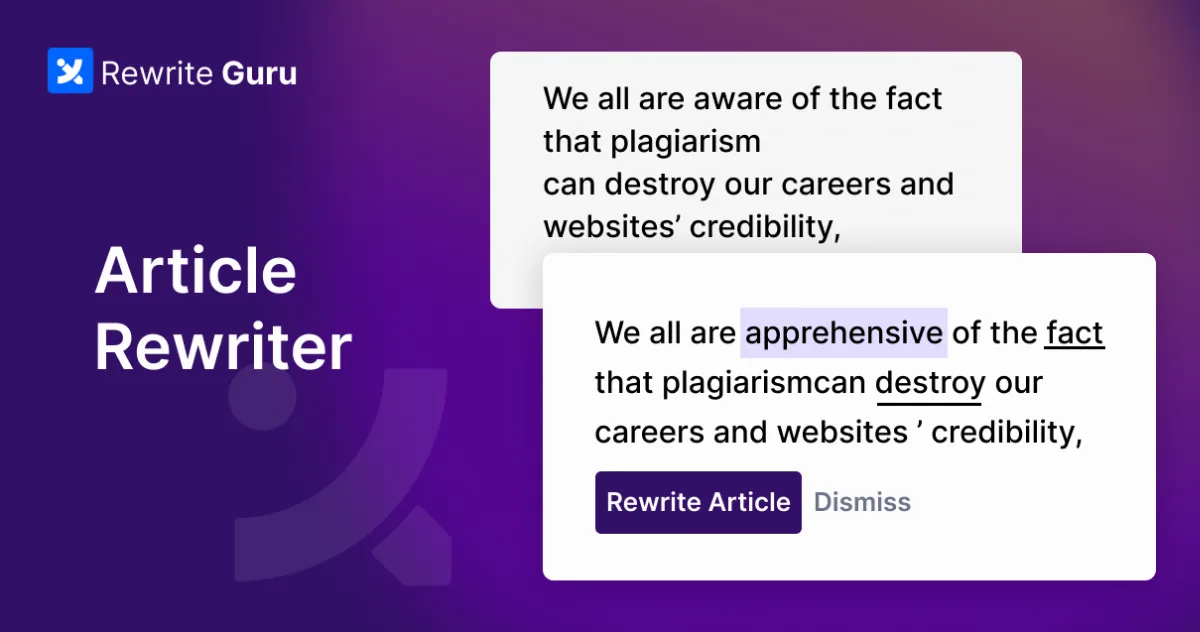 Preview of Article Rewriter