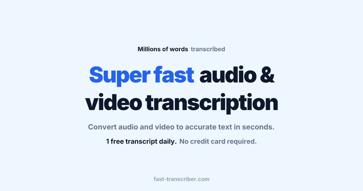 Preview of FastTranscriber