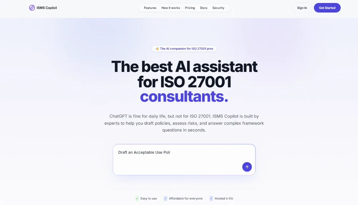 Preview of ISMS Copilot