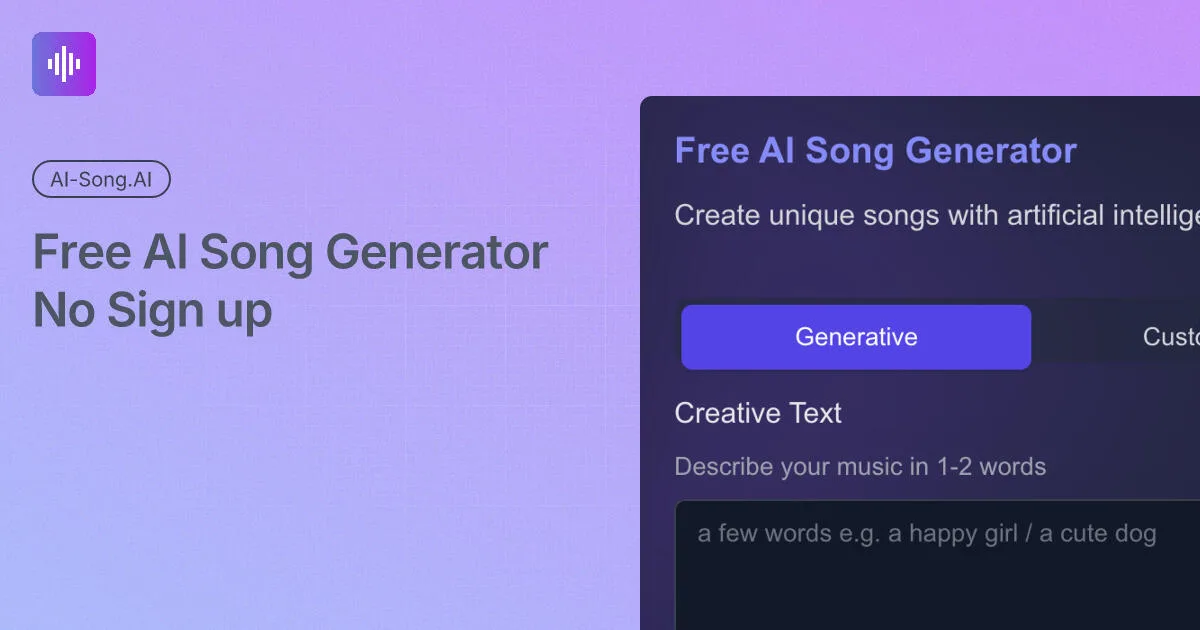 Preview of Free AI Song Generator