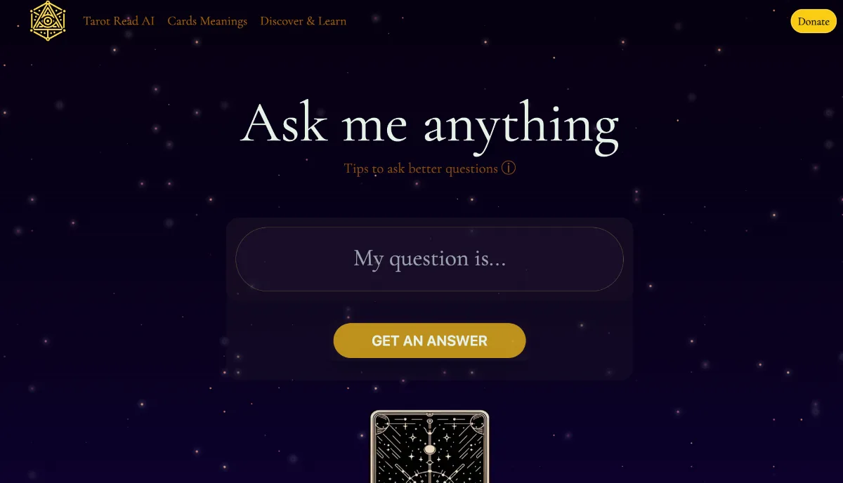 Preview of Tarot Read AI