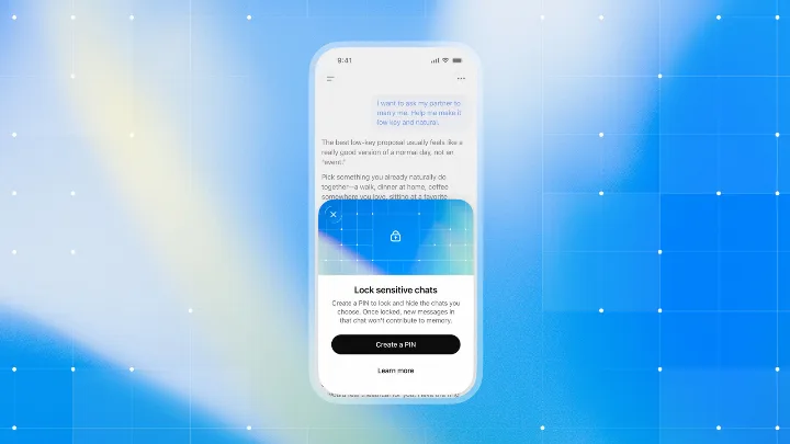 Image for: ChatGPT now lets you lock sensitive chats behind a PIN