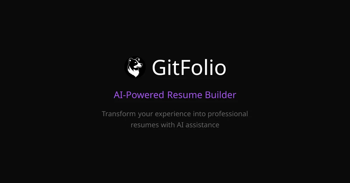 Preview of GitFolio