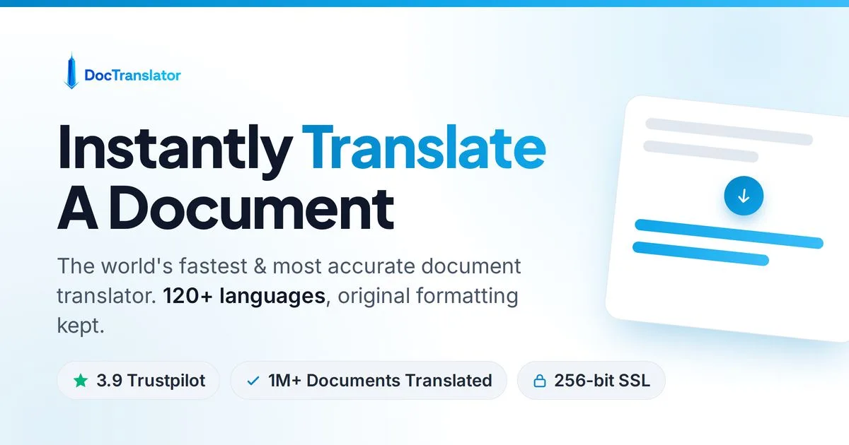 Preview of DocTranslator