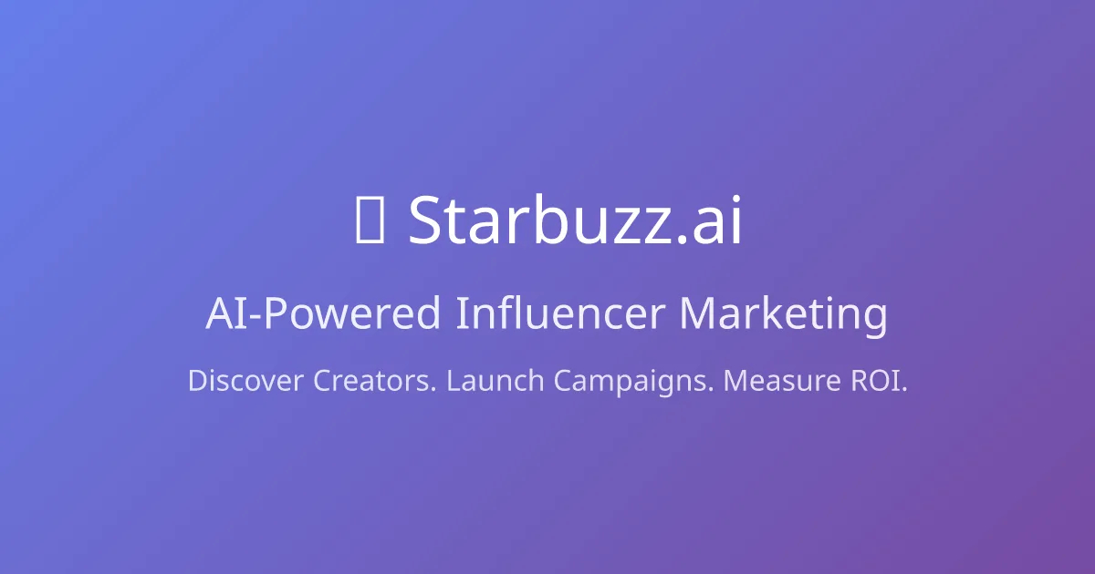 Preview of AI Influencer Marketing Platform