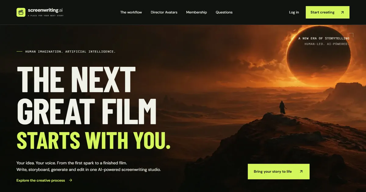 Preview of Screenwriting.AI