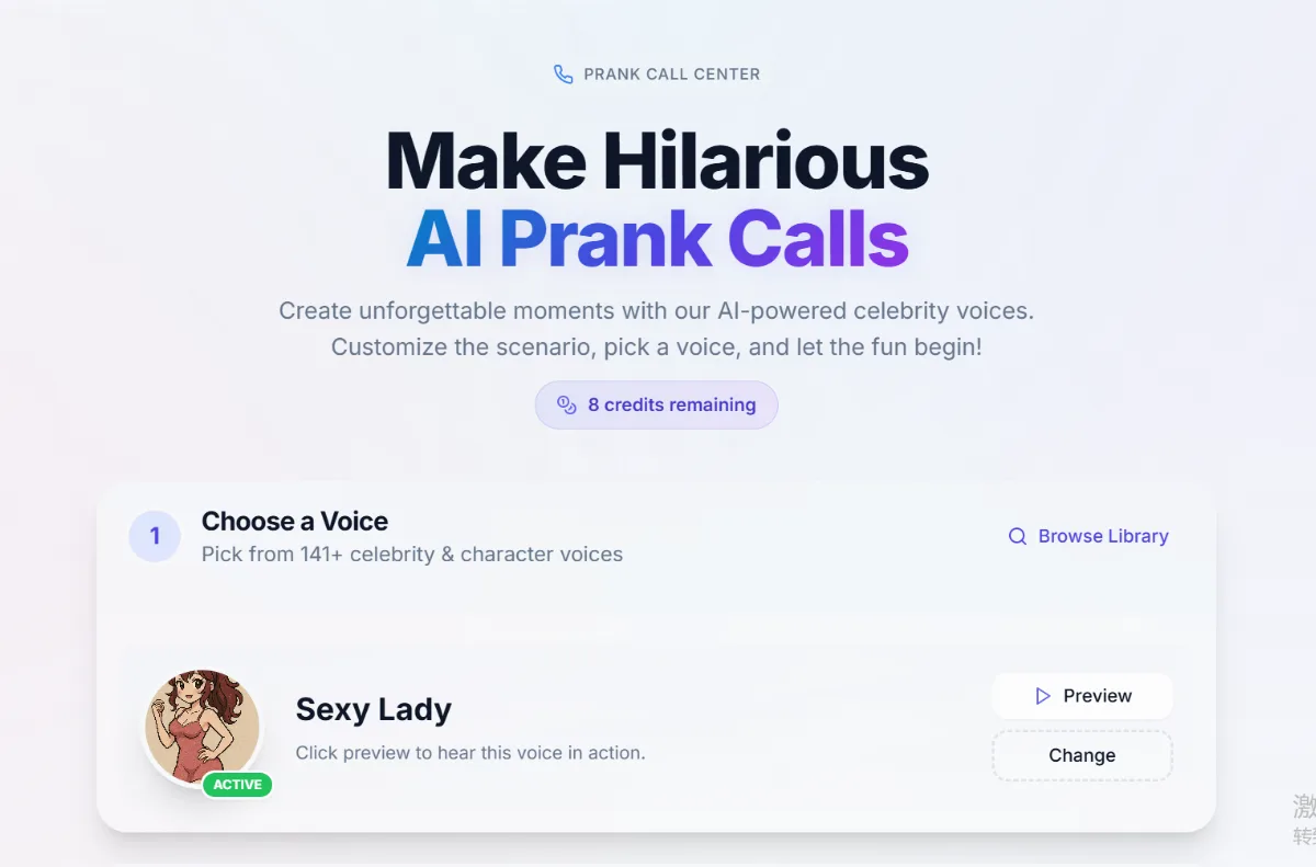Preview of AI Prank Call