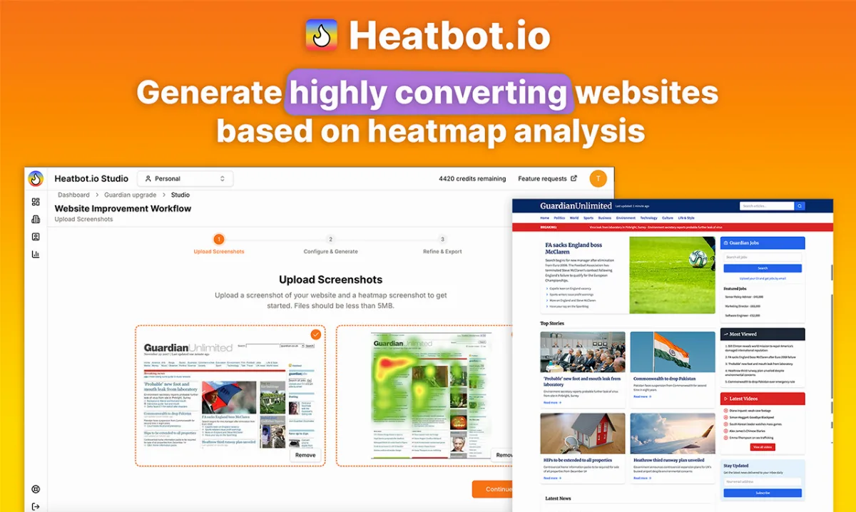 Preview of Heatbot.io