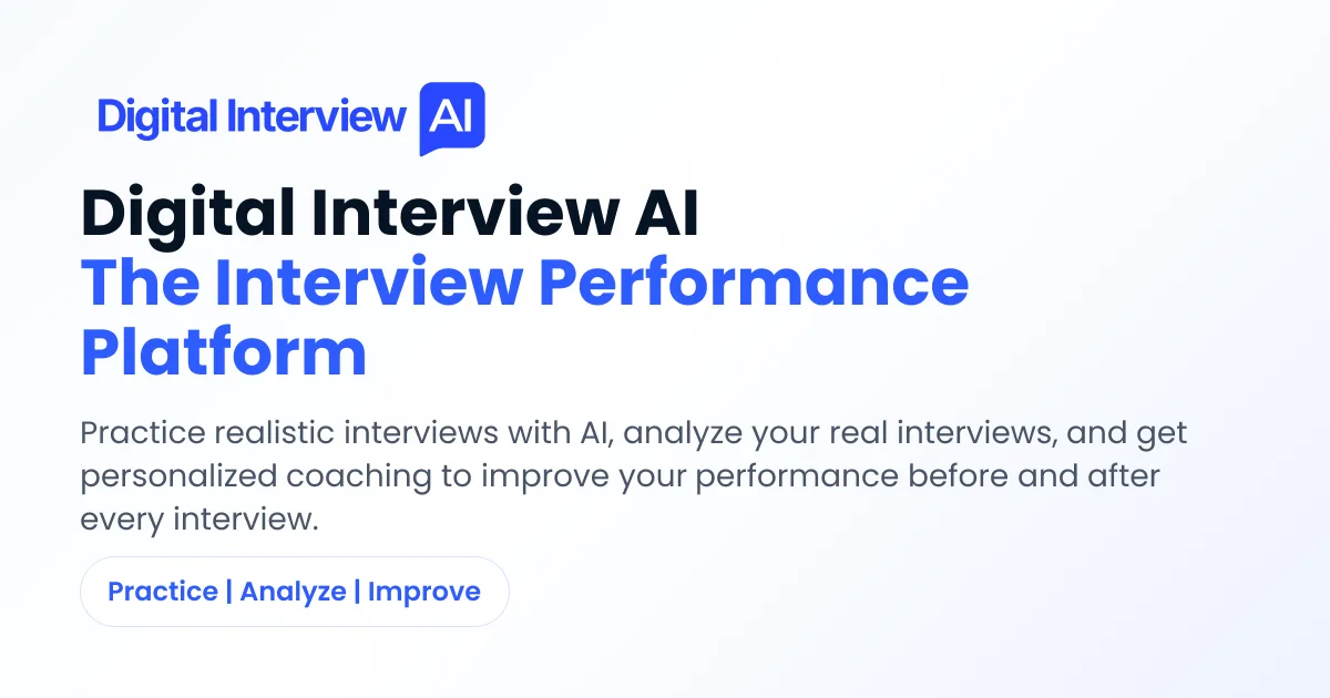 Preview of Digital Interview AI