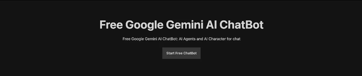 Preview of Free Google Gemini AI ChatBot
