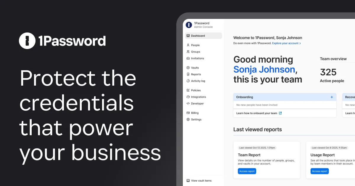 Preview of 1password