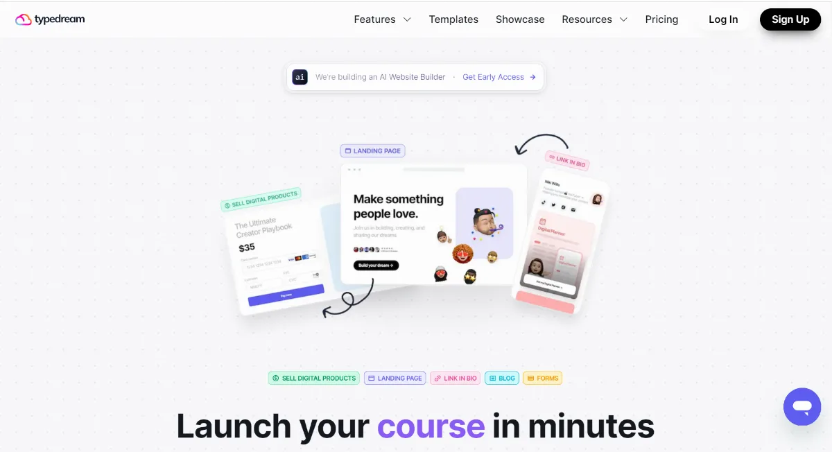 Preview of Typedream | AI Website Builder