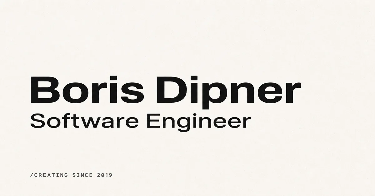 Preview of Boris Dipner