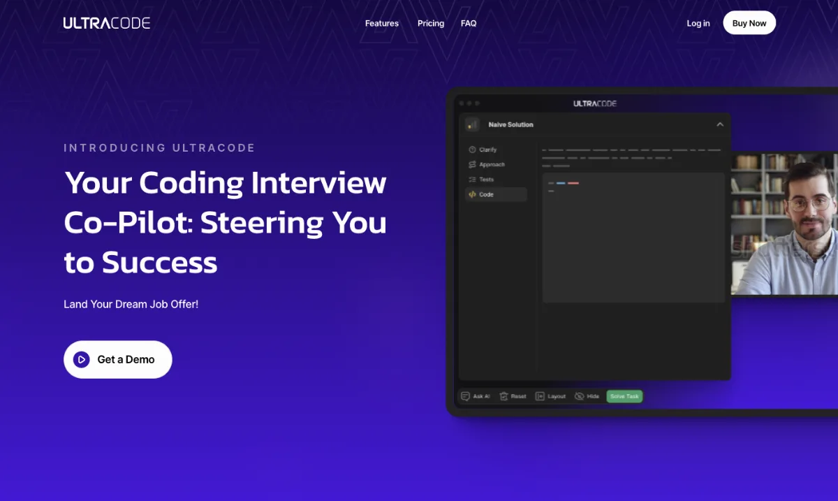 Preview of ULTRACODE AI: Coding Interview Co-Pilot