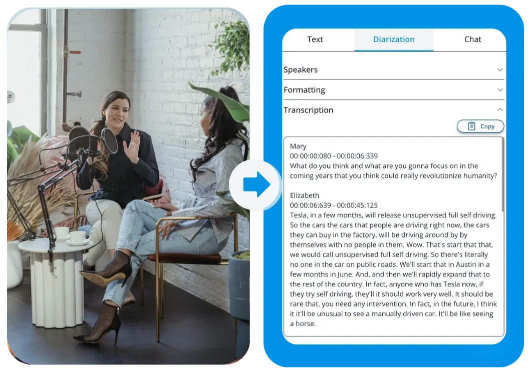 Preview of Video To Text AI