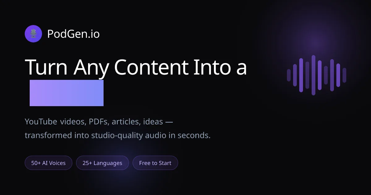 Preview of PodGen.io