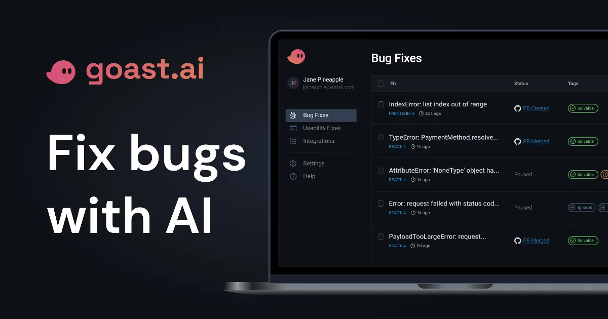 Preview of Goast.ai Home