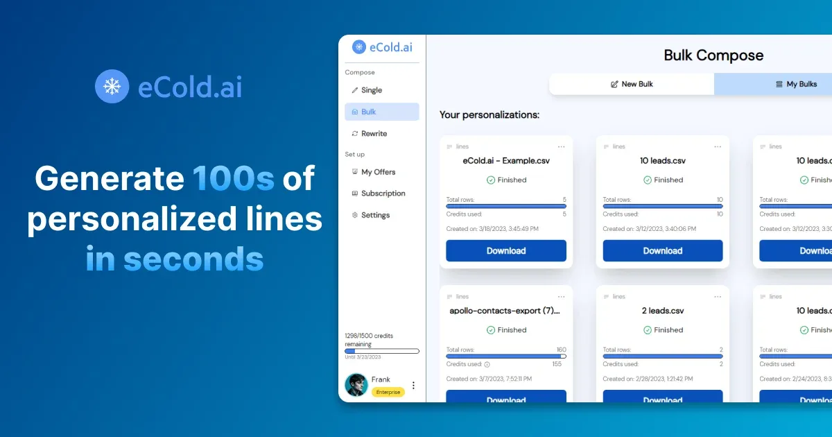 Preview of eCold.ai