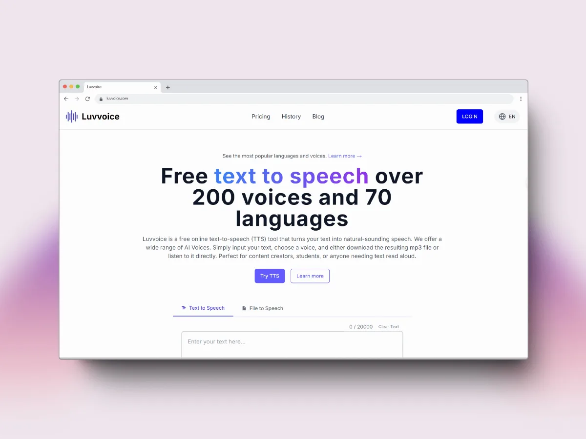 Preview of Luvvoice