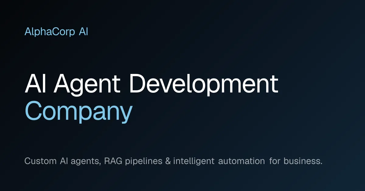 Preview of AI Agent Development Company
