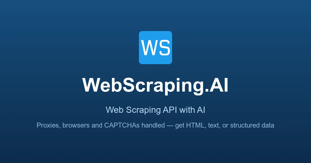 Preview of WebScraping.AI