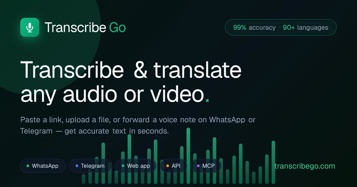 Preview of TranscribeGo