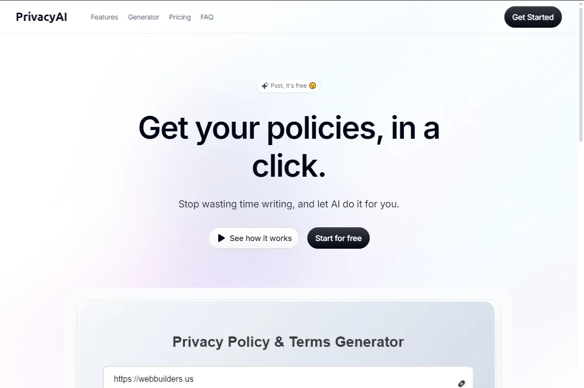Preview of PrivacyAI