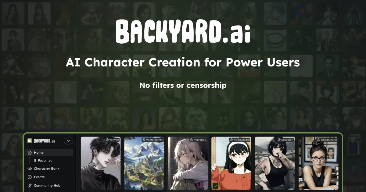 Preview of Backyard AI