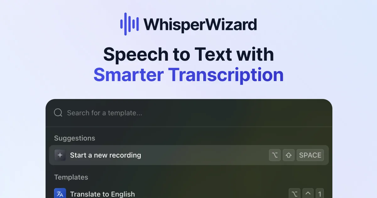 Preview of WhisperWizard