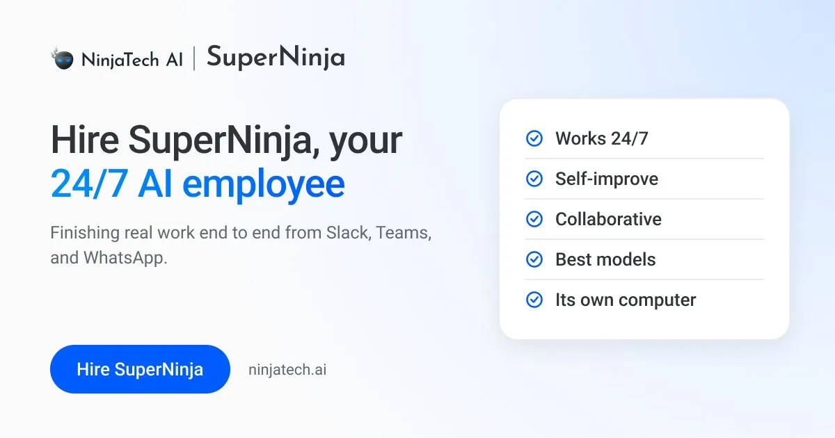 Preview of NinjaTech AI