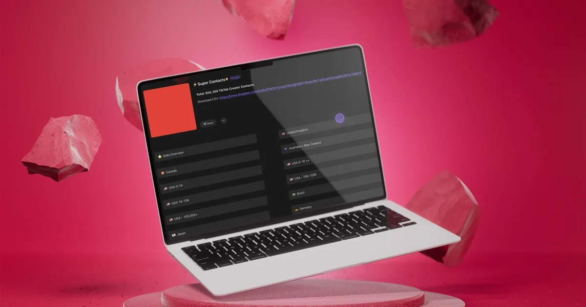 Preview of Best TikTok Influencer Database