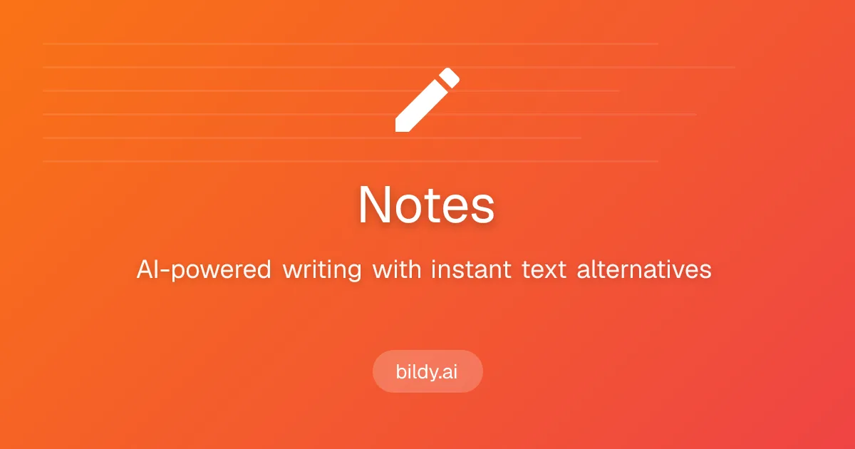 Preview of Bildy Notes