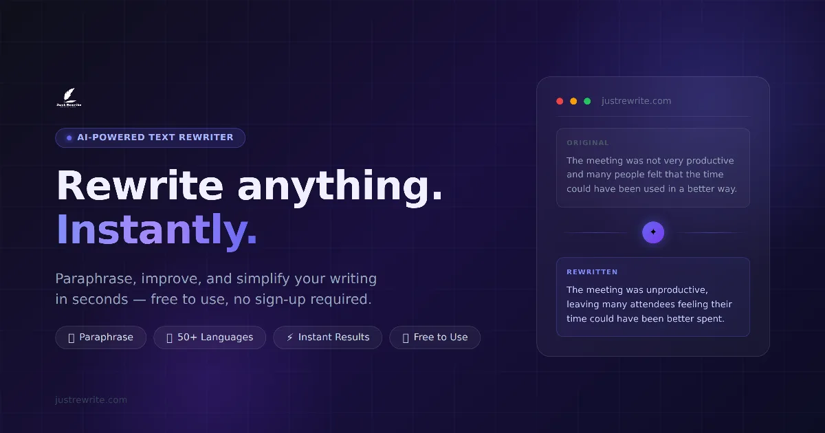 Preview of JustRewrite